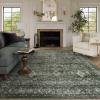 Lahome Boho Green Area Rugs 9x12 Living Room,Washable Large Rugs for Bedroom Aesthetic,Vintage Distressed Non Slip Low Pile Dining Room Rug Carpet for Home Office Playroom(9'x12',Green) view 1