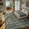 Lahome Boho Green Area Rugs 9x12 Living Room,Washable Large Rugs for Bedroom Aesthetic,Vintage Distressed Non Slip Low Pile Dining Room Rug Carpet for Home Office Playroom(9'x12',Green) view 3