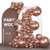 PartyWoo Metallic Rose Gold Balloons 100 pcs and PartyWoo Metallic Rose Gold Balloons 140 pcs view 2