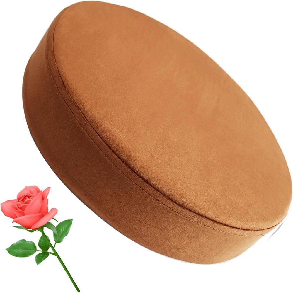 ZYANLING Round Chair Cushion 13/15/17/19inches Thick 2/3in Floor Pillow Thick Floor Seating Comfortable Supportive Quilted Soft Booster Seat Pad for Yoga Meditation Living Room Balcony (A19, 1