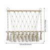 JENPECH Macrame Stuffed Animal Toy Storage Hammock / Net, Kids Plush Toy Storage Organizer Net, Boho Hanging Stuffed Animal Net Nursery Wall Decor for Girls Gift (Cream) view 3