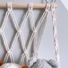 JENPECH Macrame Stuffed Animal Toy Storage Hammock / Net, Kids Plush Toy Storage Organizer Net, Boho Hanging Stuffed Animal Net Nursery Wall Decor for Girls Gift (Cream) view 4