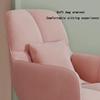 Dining Chairs,Modern Dressing Chair Comfortable Side Chair Upholstered Seat with Metal Legs for Bedroom Cafe Restaurant(Color:Pink) view 3