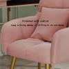 Dining Chairs,Modern Dressing Chair Comfortable Side Chair Upholstered Seat with Metal Legs for Bedroom Cafe Restaurant(Color:Pink) view 4