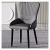Kitchen Chair Upholstered Dining Chairs Desk Chair Side Chair with Metal Legs,Mid Century Modern Accent Velvet Upholstered Leisure Side Chairs for Dining,Kitchen,Bedroom (Color : Gray-2) view 1