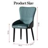 Kitchen Chair Upholstered Dining Chairs Desk Chair Side Chair with Metal Legs,Mid Century Modern Accent Velvet Upholstered Leisure Side Chairs for Dining,Kitchen,Bedroom (Color : Gray-2) view 2