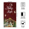 Christmas Hand Towels Set of 2, 14x28 Inch Nativity Scene Red Black Buffalo Plaid Xmas Absorbent Soft Washcloths Face Tea Towel for Kitchen Bathroom Holiday Housewarming Gift Decor view 2