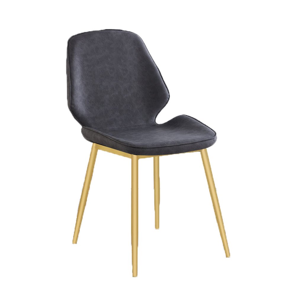Dining Chairs Dining Room Chairs Gold Metal Dining Chairs Indoor Outdoor Chairs PU Leather Upholstered Leisure Chairs with Back for Dinning Kitchen Bedroom