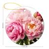 Christmas Ornaments Peony Flowers Blossom Ceramic Ornament Crafts Hanging Souvenir Round Hanging Pendant Ornaments for Xmas Holiday Party Christmas Tree Decorations 1 Pcs view 2