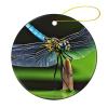 Christmas Ornaments Dragonfly Mode Ceramic Ornament Crafts Hanging Souvenir Round Hanging Pendant Ornaments for Xmas Holiday Party Christmas Tree Decorations 1 Pcs view 1