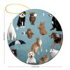 Christmas Ornaments Raining Cats & Dogs Ceramic Ornament Crafts Hanging Souvenir Round Hanging Pendant Ornaments for Xmas Holiday Party Christmas Tree Decorations 1 Pcs view 2