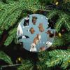 Christmas Ornaments Raining Cats & Dogs Ceramic Ornament Crafts Hanging Souvenir Round Hanging Pendant Ornaments for Xmas Holiday Party Christmas Tree Decorations 1 Pcs view 4