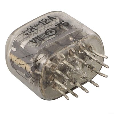 Cloudpower IN-12 Nixie Tube Digital Display for Clock Kit, 18 x 12 mm Digit Size, Glass + Metal Neon Indicator for Clock Kit Projects (for IN12A, IN12B), 200V+ Power Supply, 2-3.5mA Operating Current