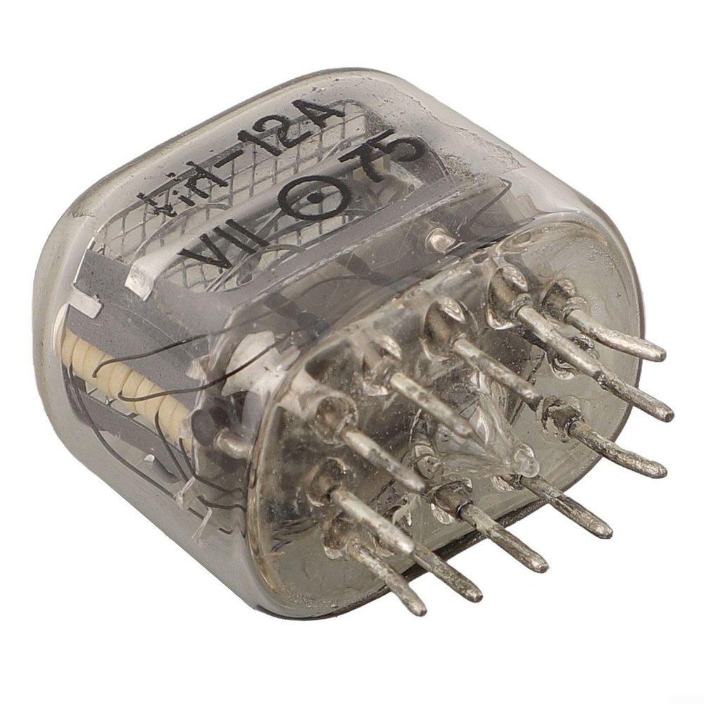 Cloudpower IN-12 Nixie Tube Digital Display for Clock Kit, 18 x 12 mm Digit Size, Glass + Metal Neon Indicator for Clock Kit Projects (for IN12A, IN12B), 200V+ Power Supply, 2-3.5mA Operating Current