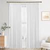 96 inch Long White Linen Curtains Pinch Pleat Light Blocking Curtains for Bedroom Room Darkening Drapes 2 Panels Set with Hooks, 52W x 96L view 1