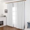 96 inch Long White Linen Curtains Pinch Pleat Light Blocking Curtains for Bedroom Room Darkening Drapes 2 Panels Set with Hooks, 52W x 96L view 4