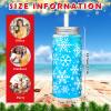 Romooa 24 Pack Winter Reusable Cups Bulk 13.5 oz Plastic Cups with Lids and Straws Winter Drinking Holiday Set Reusable Party Coffee Jar Water Bottles for Party Drinks view 2