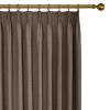 88 inch Pinch Pleated Blackout Curtains 2 Panels Set, 100% Blackout Thermal Insulated Faux Linen Pinch Pleat Drapes, 40W x 88L, Taupe view 2
