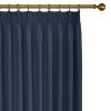 96 inch Long Deep Blue Linen Curtains Pinch Pleat Light Blocking Curtains for Bedroom Room Darkening Drapes 2 Panels Set with Hooks, 60W x 96L view 2