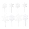 BRIGHTFUFU 8pcs Snowflake Cake Toppers Acrylic Snowflake Party Decorations for Christmas Birthday Wedding view 1