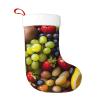 AOLXDE Variety Fresh Vegetables Fruits Holiday Theme Christmas Stockings-Festive Cozy Christmas Fireplace Tree Hang Decoration view 1