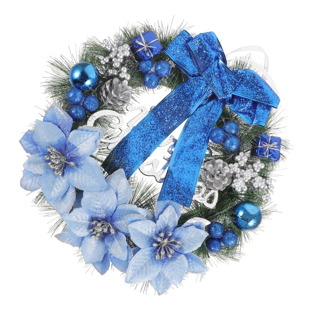 STOBAZA Artificial Pine Wreath Christmas Greenery Hanging Decor Front Door Window Decor