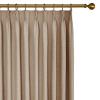 88 inch Pinch Pleated Blackout Curtains 2 Panels Set, 100% Blackout Thermal Insulated Faux Linen Pinch Pleat Drapes, 60W x 88L, Walnut view 2