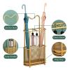 saditesdk Modern Umbrella Holder, Large Capacity Space Saving Umbrellas Rack Stand with Drip Tray & 4 Non-Slip Mats,Standing Stable Umbrella Organizer, for Homes Offices,Black view 3