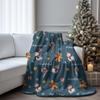 springcos Christmas Gingerbread Throw Blanket Custom Name Blanket Green Holiday Christmas Fleece Blanket view 4