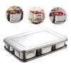 CIYODO Bbq Seasoning Box Square Spice Container Lids Stainless Steel Seasoning Cases for Kitchen Use view 4