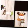STOBAZA Cartoon Doll Buckle Elk Shape Christmas Curtain Buckle Holiday Antler Holdbacks for Christmas Shower Curtain view 3