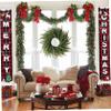 Norfolk Pine Wreath 18 Inch Artificial Realistic Pine Wreath Easy Hanging PE Christmas Wreaths for Front Door, Window, Wall view 3