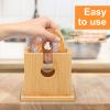 Bagel Slicer Holder Bamboo Bagel Cutter Slicer Smooth Bagel Slicer Multifunctional Bagel Cutter Reusable Bagel Cutting Guide Practical Bagel Slicing Tool for Bagels Toast Bread (1) view 4