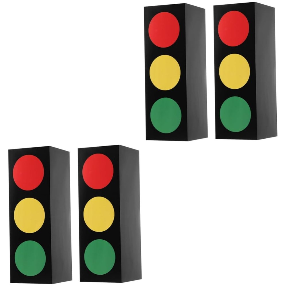Abaodam 2sets Birthday Party Favor Stop Light Decor Box Small Jewelry Storage Present Wrapping Box Set 2pcs*2