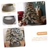 FONDOTIN Christmas Tree Skirt Handwoven Tree Collar for Holiday Decor Small Gray Woven Base Cover Xmas Party Decoration Reusable and Stylish view 3
