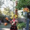 CAXUSD Hanging Scarecrow Garland Halloween Thanksgiving Decor Outdoor Fall Harvest view 2