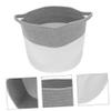 ibasenice Woven Storage Basket Dual Handles Cotton Rope Basket for Home Supplies Organizing Bin view 2