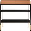 FAMEOYA Entryway Bench, Shoe Bench for Living Room, Shoe Stool Storage Nordic Wrought Iron Frame, Household Shoe Changing Stool, Double-Layer Shoe Rack Stool with Cushion view 1