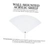 RORPOIR Acrylic Wall Corner Shelf 2 Sets Baffle for Small Items Xmas Decor view 2