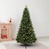 Evangeline 6.5ft Rotating Christmas Tree with Star Projector, 1024 Branch Tips, 380 Warm Lights and Rotating Base, 45" Wide Realistic Traditional Christmas Tree with Lights by Naomi Home view 3