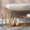 FAMEOYA Shoe Storage Bench Light Luxury Shoe Changing Stool Simple Door Wearing Shoe Stool Nordic Entry Shoe Rack Can Sit Low Stool Storage Stool Shoes Bench view 2