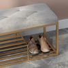 FAMEOYA Shoe Storage Bench Light Luxury Shoe Changing Stool Simple Door Wearing Shoe Stool Nordic Entry Shoe Rack Can Sit Low Stool Storage Stool Shoes Bench view 4