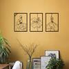 ADFLTFC 3pcs Black Metal Wall Decor, Modern Minimalist Abstrct Single Line Art Wall Dcor, Minimalist Line Wall Decor for Bedroom Bathroom Living Room view 4