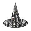 HTTUP Black White Milk Cow Print Funny Halloween Hats Witch Hats For Men, Women, Halloween Parties Costume Events view 1