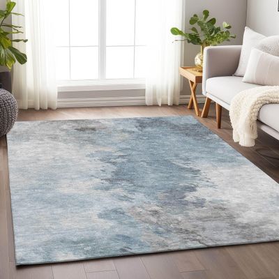 Addison Rugs Chantille ACN1675 Sky 3' x 5' Indoor/Outdoor, Machine Washable, Easy Clean, Non Shedding, Bedroom, Living Room, Dining Room, Kitchen, Patio Rug