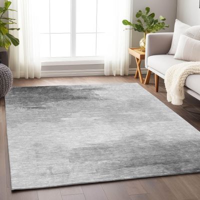 Addison Rugs Chantille ACN1672 Gray 8' x 10' Indoor/Outdoor, Machine Washable, Easy Clean, Non Shedding, Bedroom, Living Room, Dining Room, Kitchen, Patio Rug
