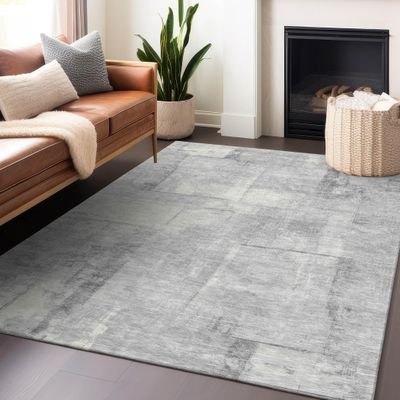 Addison Rugs Chantille ACN1714 Gray 8' x 10' Indoor/Outdoor, Machine Washable, Easy Clean, Non Shedding, Bedroom, Living Room, Dining Room, Kitchen, Patio Rug