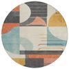 Addison Rugs Chantille ACN1694 Gray 8' x 8' Indoor/Outdoor, Machine Washable, Easy Clean, Non Shedding, Bedroom, Living Room, Dining Room, Kitchen, Patio Round Rug view 3