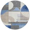 Addison Rugs Chantille ACN1694 Blue 8' x 8' Indoor/Outdoor, Machine Washable, Easy Clean, Non Shedding, Bedroom, Living Room, Dining Room, Kitchen, Patio Round Rug view 3