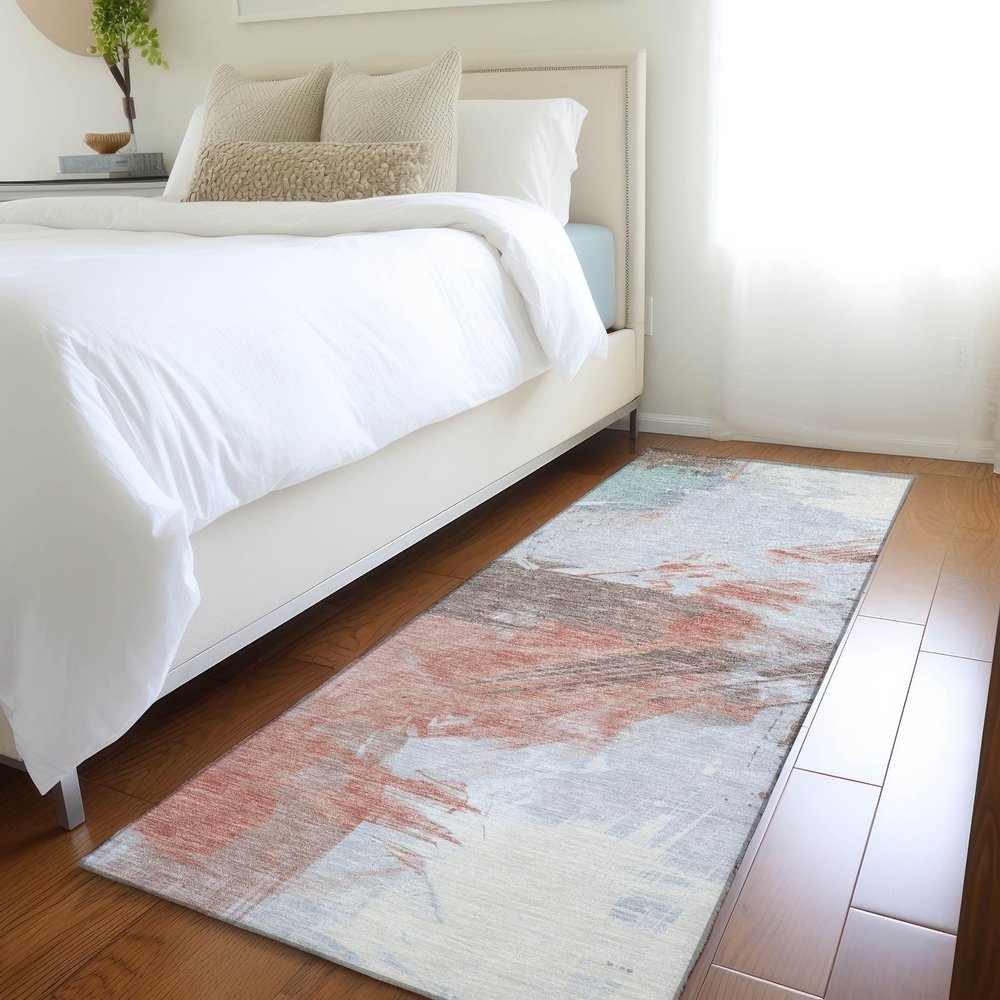 Addison Rugs Chantille ACN1711 Taupe 2'3" x 7'6" Indoor/Outdoor, Machine Washable, Easy Clean, Non Shedding, Bedroom, Living Room, Dining Room, Kitchen, Patio Runner Rug